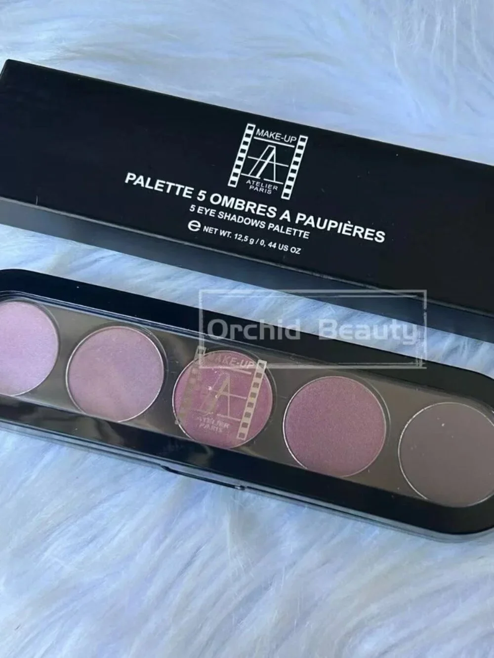 New Make-Up Atelier Paris 5 Eyeshadow Palette T10~Brown Mauve~Full Size 12.5 g